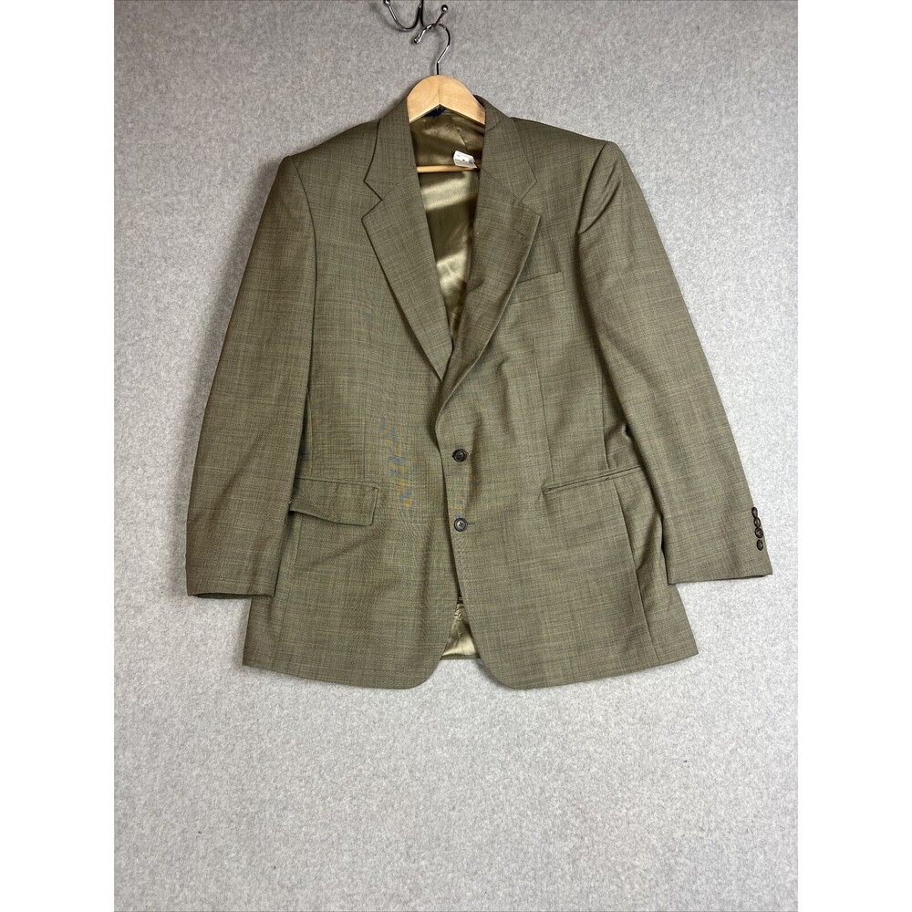 New Jos A Bank Mens Executive Superfine Wool Sport Coat Blazer Olive 44 MSRP$375